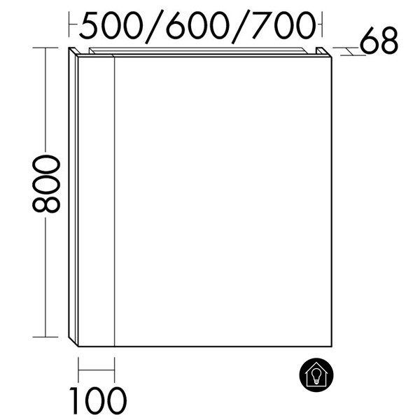 Burgbad rl40 Room Light Spiegel/Leuchtspiegel Modular(SIJF050) (Typ Nr. alt:SP219) PG1