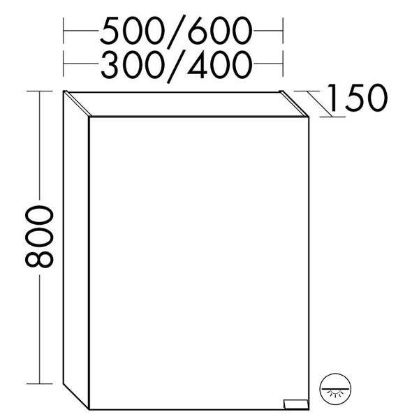 Burgbad rl40 Room Light Spiegelschrank Modular(SPOE040)PG3