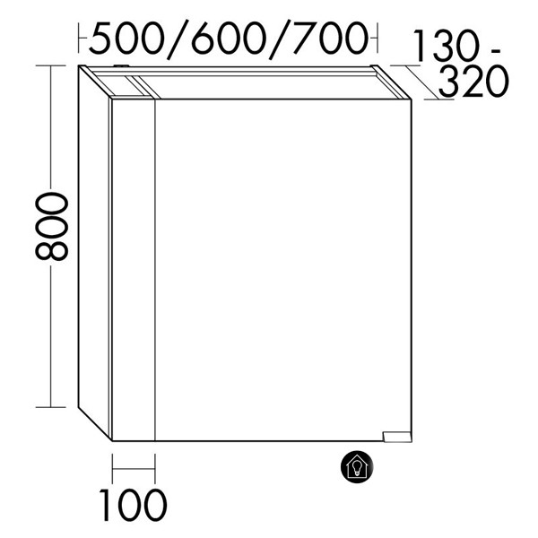 Burgbad rl40 Room Light Spiegelschrank Modular(SPOS050)(Typ-Nr. alt: SS251)PG1