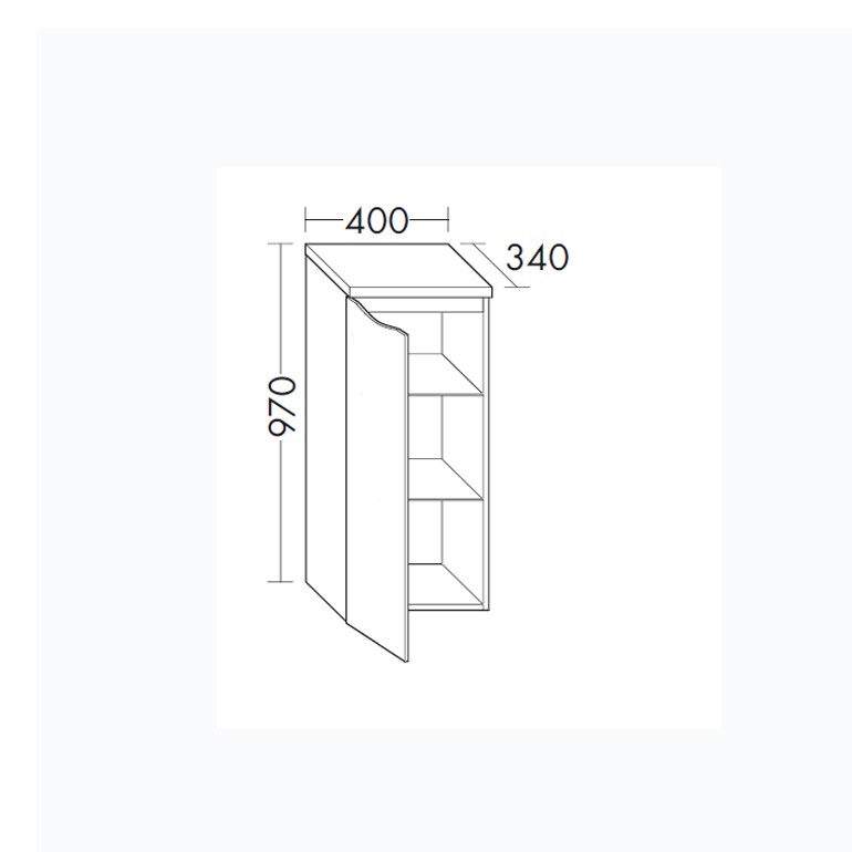 Burgbad Sinea 2.0 Halbh.Schrank (UHIB040) PG2