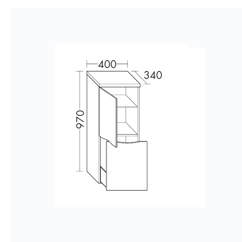 Burgbad Sinea 2.0 Halbh.Schrank (UHIC040) PG2