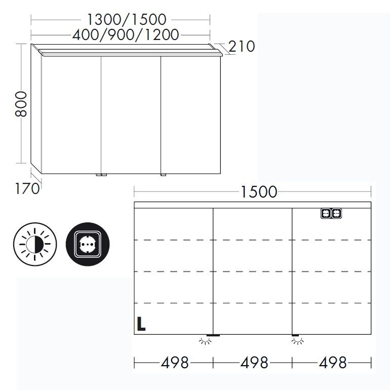 Burgbad Sinea 2.0 Spiegelschrank 1500 (SFHC150) PG2
