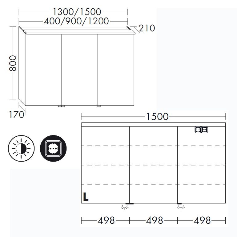 Burgbad Sinea 2.0 Spiegelschrank 1500 (SFHC150) PG3