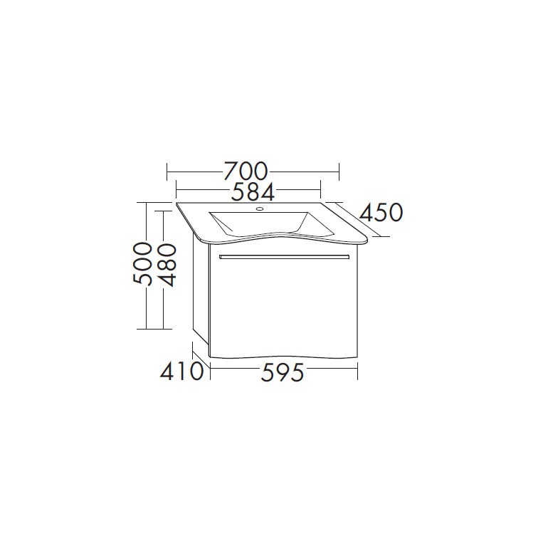 Burgbad kama Ella MG-Waschtisch+WT-Unterschrank PG1 Thermoform