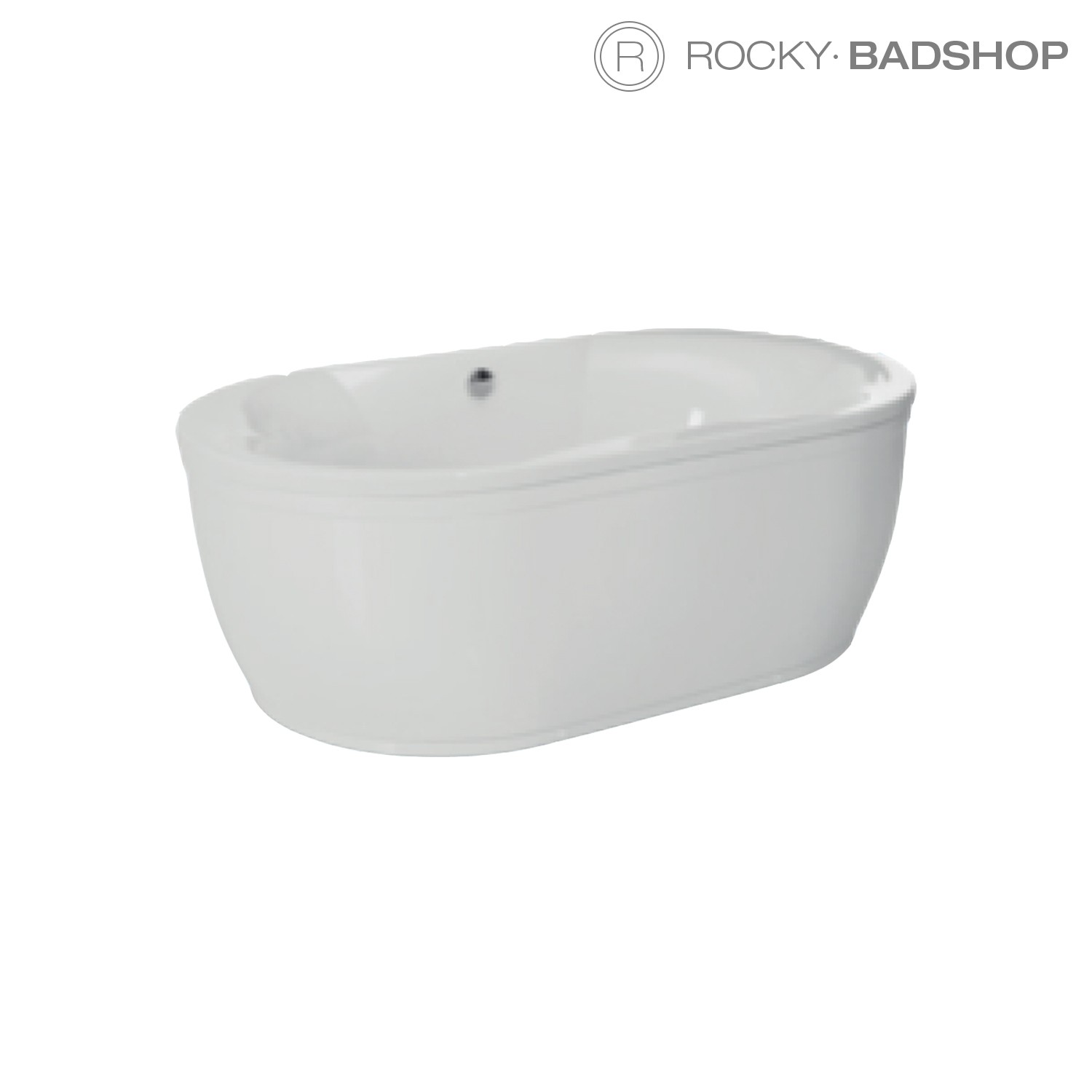 Acryl-Badewanne Glorus 190 x 110 x 49,5cm weiss inkl. Schürze 65cm, Bodenlänge 128cm, 360 Liter