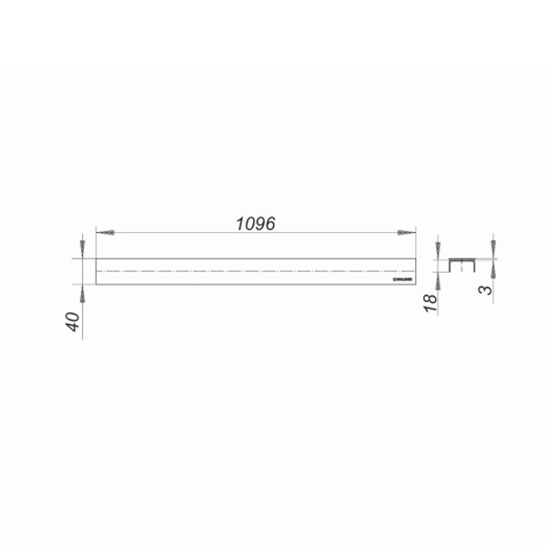 DALLMER Abdeckung CeraLine Design matt, 1100 mm
