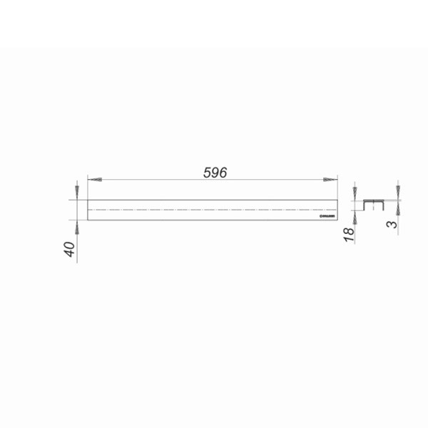 DALLMER Abdeckung CeraLine Design matt, 600 mm