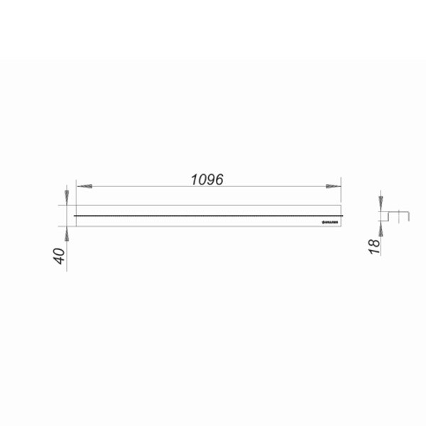 DALLMER Abdeckung CeraLine Standard, 1100 mm