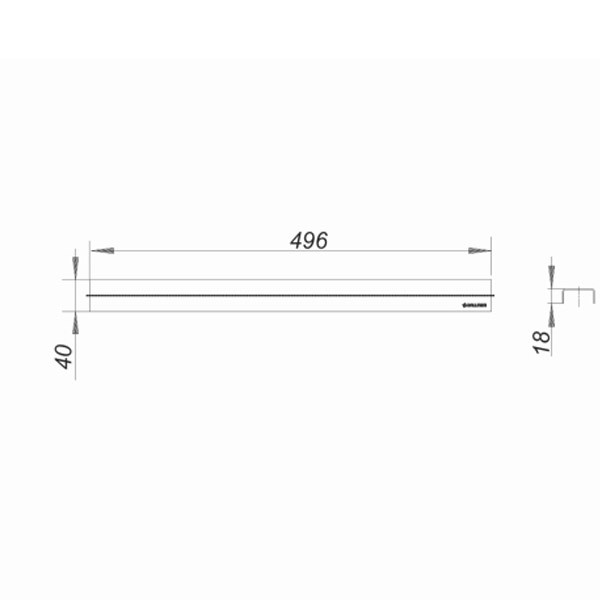 DALLMER Abdeckung CeraLine Standard, 500 mm