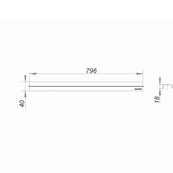 DALLMER Abdeckung CeraLine Standard, 800 mm