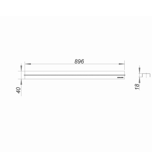 DALLMER Abdeckung CeraLine Standard, 900 mm