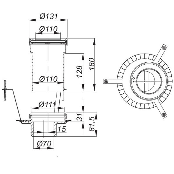DALLMER Brandschutz-Rohbauelement 11, DN 50