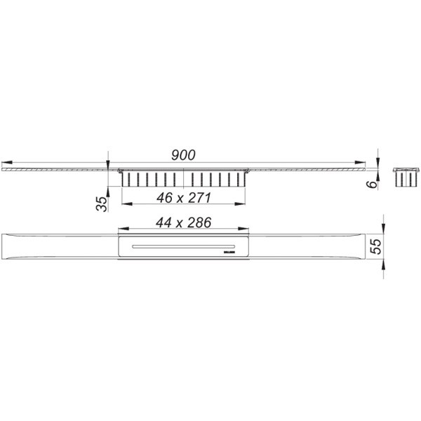 DALLMER Duschrinne CeraFloor Select Edelstahl matt, 900 mm