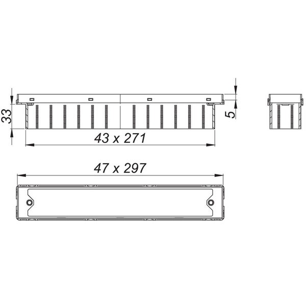 DALLMER Duschrinne CeraFrame Individual, 300 x 50 mm