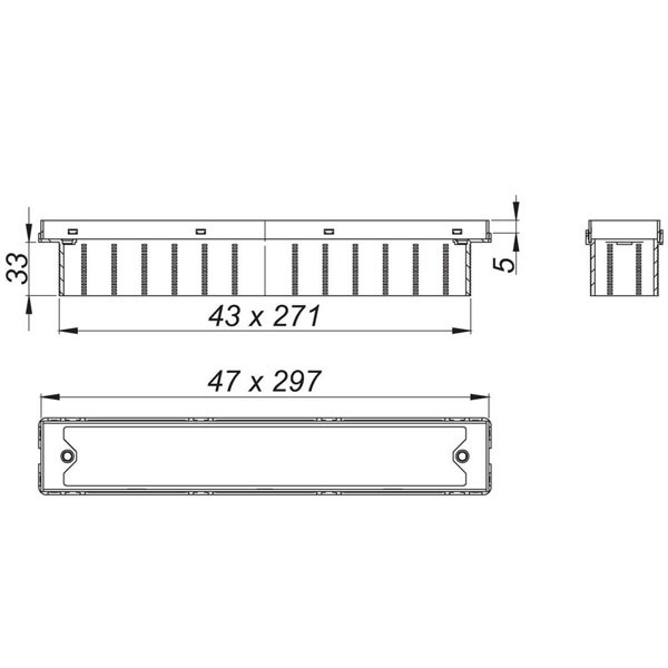 DALLMER Duschrinne CeraFrame Individual anthrazit matt, 300 x 50 mm