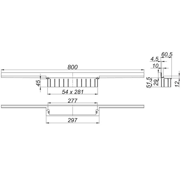 DALLMER Duschrinne CeraWall Individual anthrazit matt, 800 mm