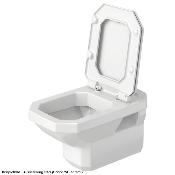 DU WC-Sitz 1930 mit Absenkautomatik Scharniere Edelstahl, weiß, Urea