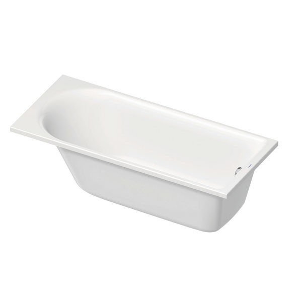 DU Badewanne D-Neo 1600x700mm, weiß, Einbauversion, 1 Rückenschräge