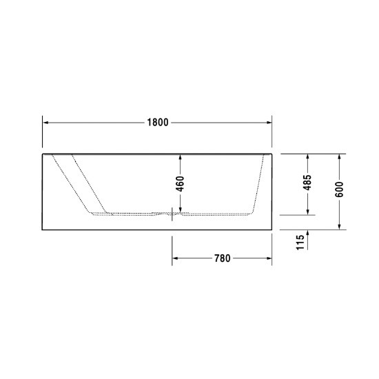 DU Badewanne Paiova 1800x1400mm Ecke links, mit Acrylverkleidung, weiß