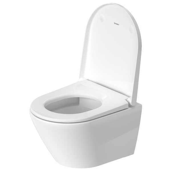 Durafix, D-Neo WC-Sitz mm,Tiefspüler inklusive mit 540 (45770900A1) Duravit Absenkautomatik, Set Wand-WC weiß (45770900A1) Rimless,