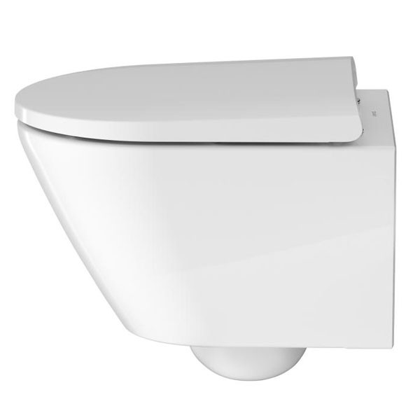 Duravit D-Neo Wand-WC Set 540 mm,Tiefspüler Rimless, WC-Sitz mit  Absenkautomatik, inklusive Durafix, weiß (45770900A1) (45770900A1)