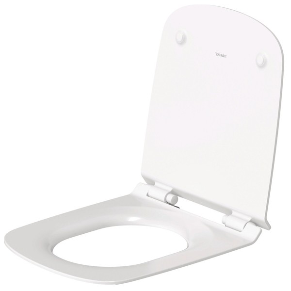 DU WC-Sitz DuraStyle mit SoftClose Scharniere edelstahl, weiß