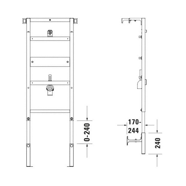 DU Waschtischelement Verlängerungsset 240mm