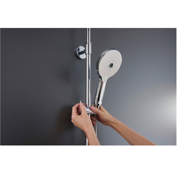 DU Duschsyst.Shelf 1050, Brausethermst. Chrom Weiß Hochglanz