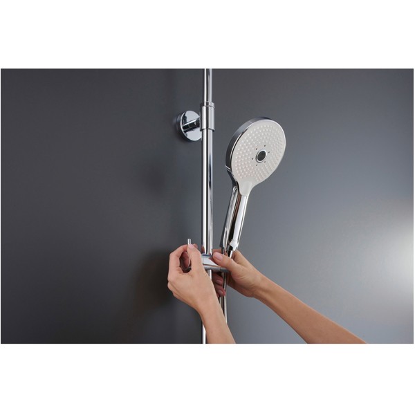 DU Duschsyst.Shelf 1050 MinusFlow Brausethermostat, Chrom Weiß Hochglanz