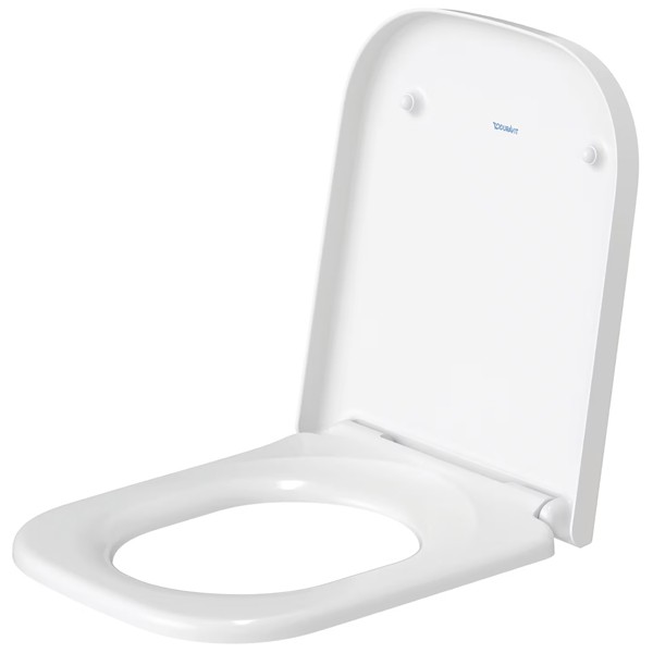 DU WC-Sitz Happy D.2 mit SoftClose Scharniere edelstahl, weiß
