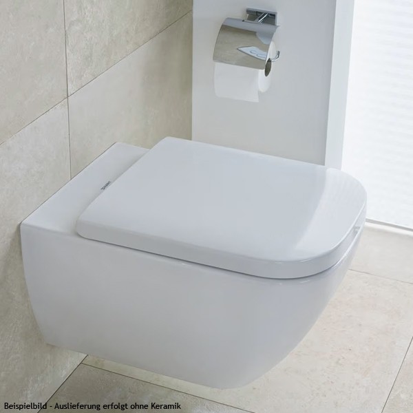 DU WC-Sitz Happy D.2 mit SoftClose Scharniere edelstahl, weiß