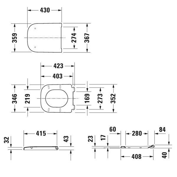 DU WC-Sitz Happy D.2 mit SoftClose Scharniere edelstahl, weiß