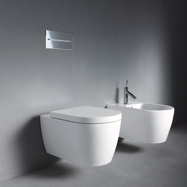 DU WWC-Set 570mm ME by Starck,Hygiene- Flush,Weiß HYG,riml.,TS,WC-Sitz