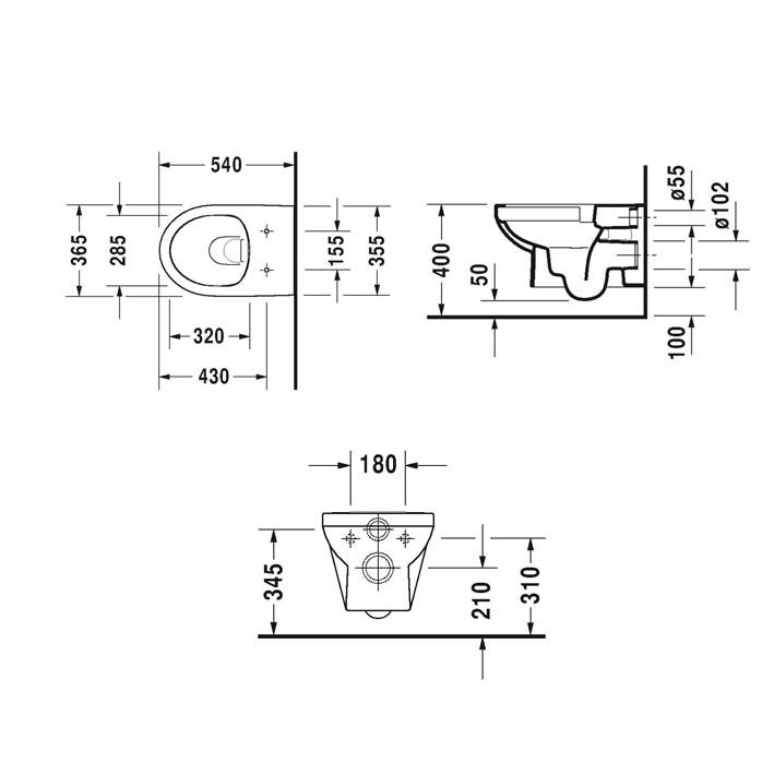 DU WWC-Set DuraStyle basic, TS rimless weiß, inkl.WC-Sitz m.Absenkautomatik