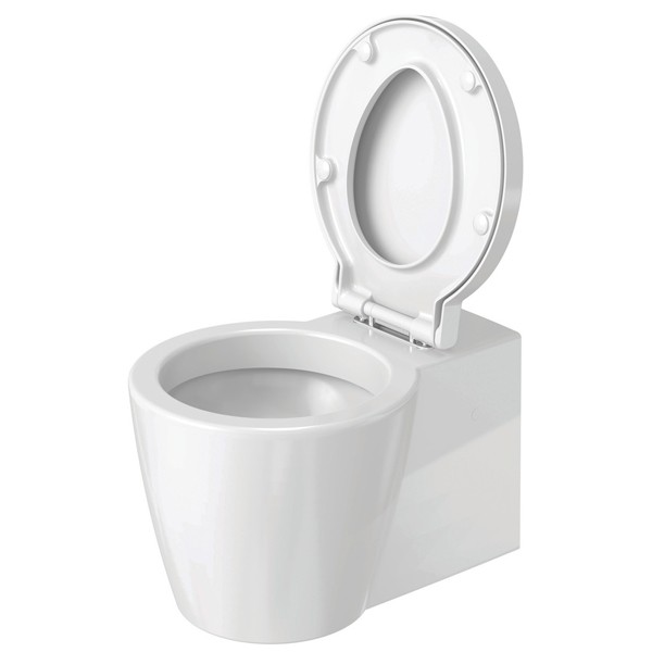 DU Wand-WC Starck 1 575 mm Tiefspüler, Durafix, weiß WonderGliss