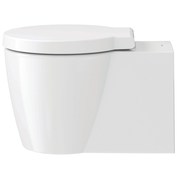 DU WC-Sitz Starck 1 mit SoftClose Scharnierwelle edelstahl, weiß