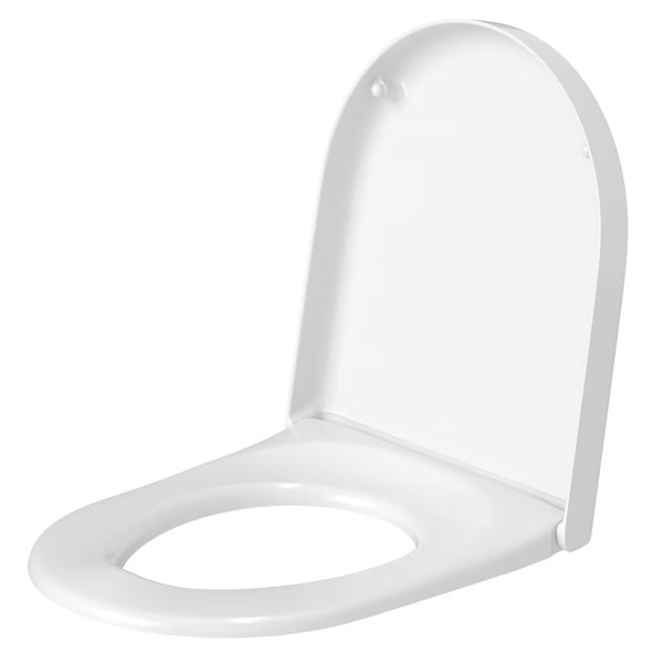 DU WC-Sitz Starck 3 mit SoftClose Scharniere edelstahl, weiß