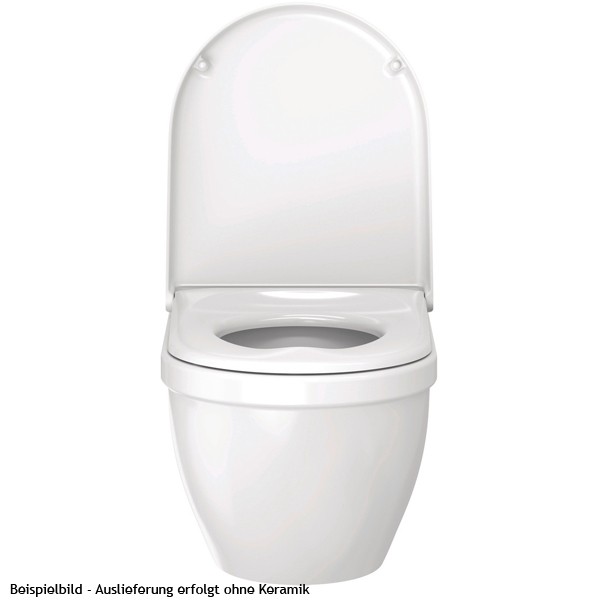DU WC-Sitz Starck 3 mit SoftClose Scharniere edelstahl, weiß