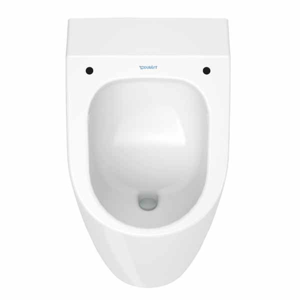 DU Urinal Rimless ME by Starck, weiß Abgang waagrecht, Ausführung f. Deckel