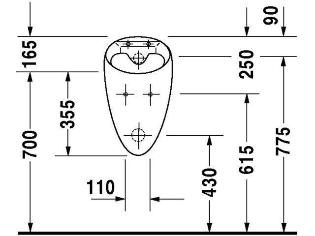 Duravit Urinal Set Starck 1 mit Deckel inkl. Beschichtung 08353200001