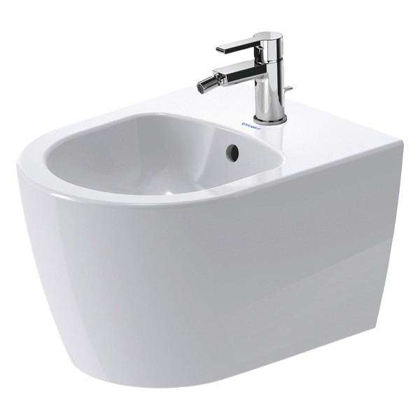 DU Wand-Bidet ME by Starck 480 mm mit ÜL , mit HLB, 1 HL, weiß,Durashield