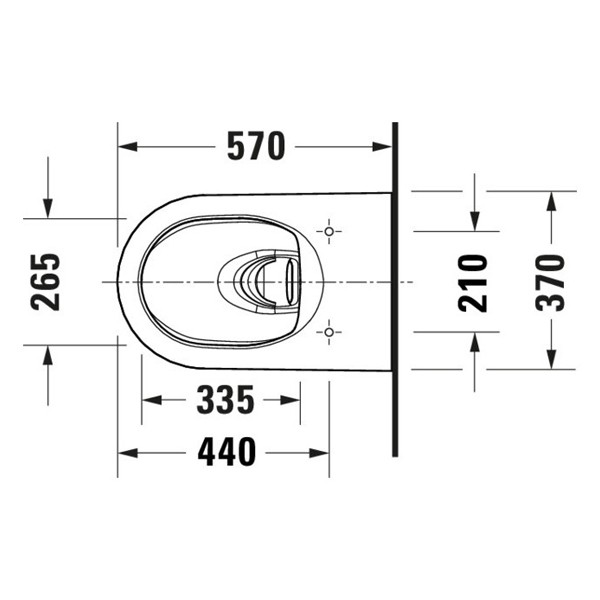 DU WWC-Set 570mm ME by Starck,Hygiene- F lush,Weiß Durashield,riml.,TS,WC-Sitz