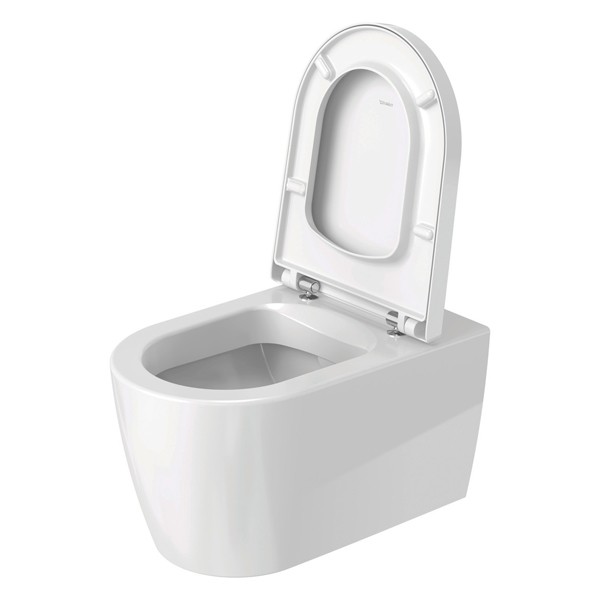 DU Wand-WC ME by Starck 570 mm Tiefspüle r, Durafix, weiß,Durashield