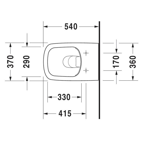 DU Wand-WC Set DuraStyle Weiß, rimless Tiefspüler inkl.WC-Sitz m.Absenkautom.