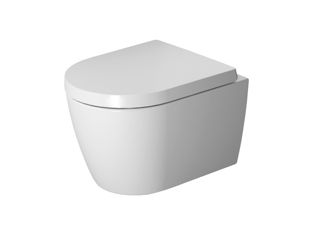 Duravit Wand WC-Set ME by STARCK, Rimless,Durafix TS, weiß, inkl. WC-Sitz mit Absenkautom.