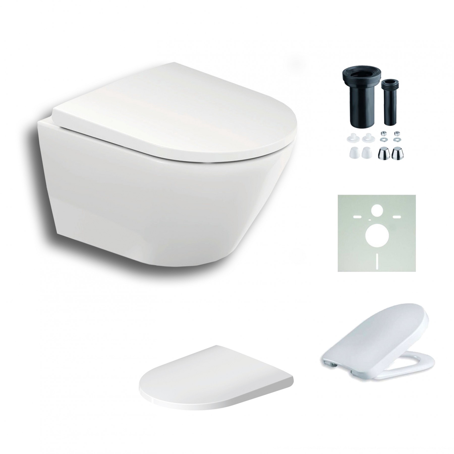 Duravit D-Neo wandhängendes Tiefspül-WC Compact rimless, weiß 2588090000