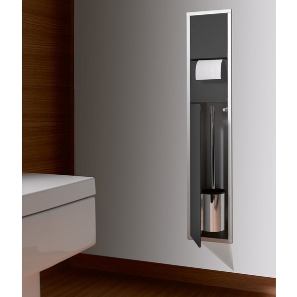 emco asis Gäste-WC-Modul (150) UP, 964mm, o.EB-Rahmen, alu/schwarz