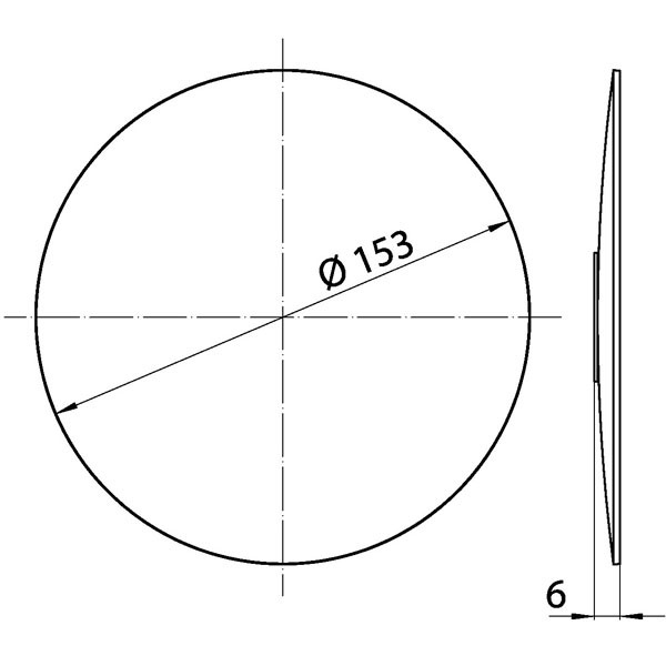 emco Klebespiegel 3-fach, rund , D: 150 mm