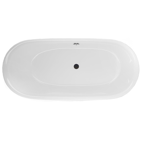 Freistehende Wanne Oval drain 1800 x 830 x 560 mm  Tiefe: 420 mm