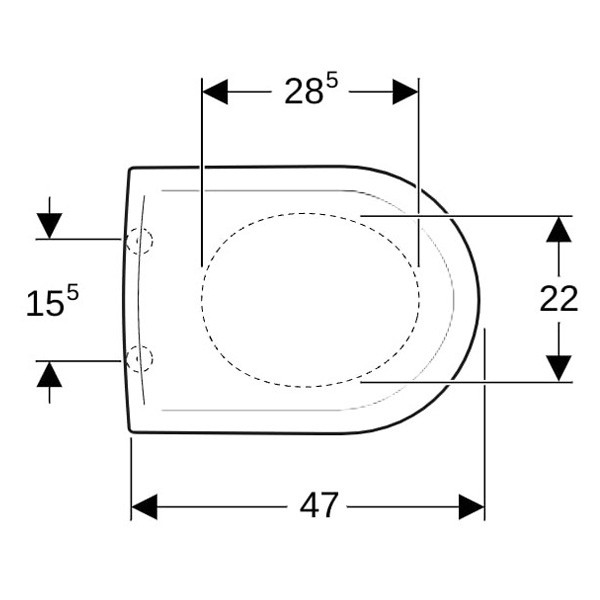 Geberit 4U WC-Sitz, weiß Scharniere verchromt mit Absenkautomatik